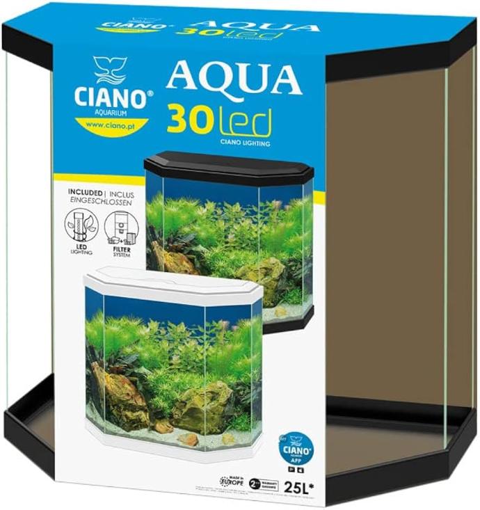 Acuario Aqua 30 Led Negro