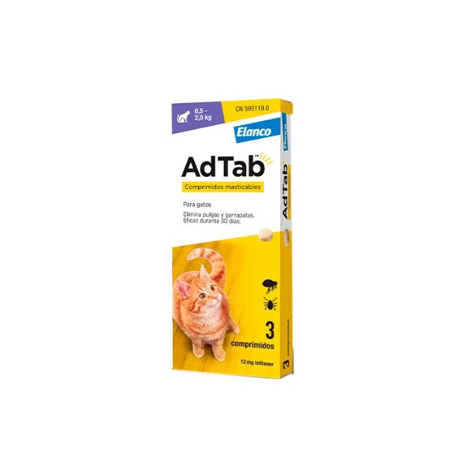 AdTab 12 Mg Gato 0,5-2 Kg.1 Comp.