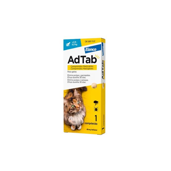 AdTab 48 Mg Gato 2-8 Kg.1 Comp.