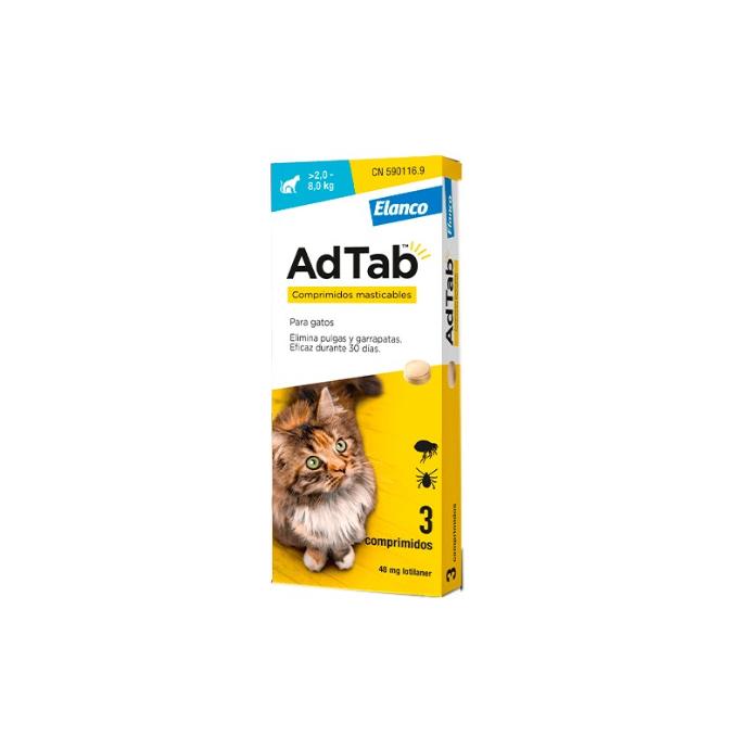 AdTab 48 Mg Gato 2-8 Kg.3 Comp.