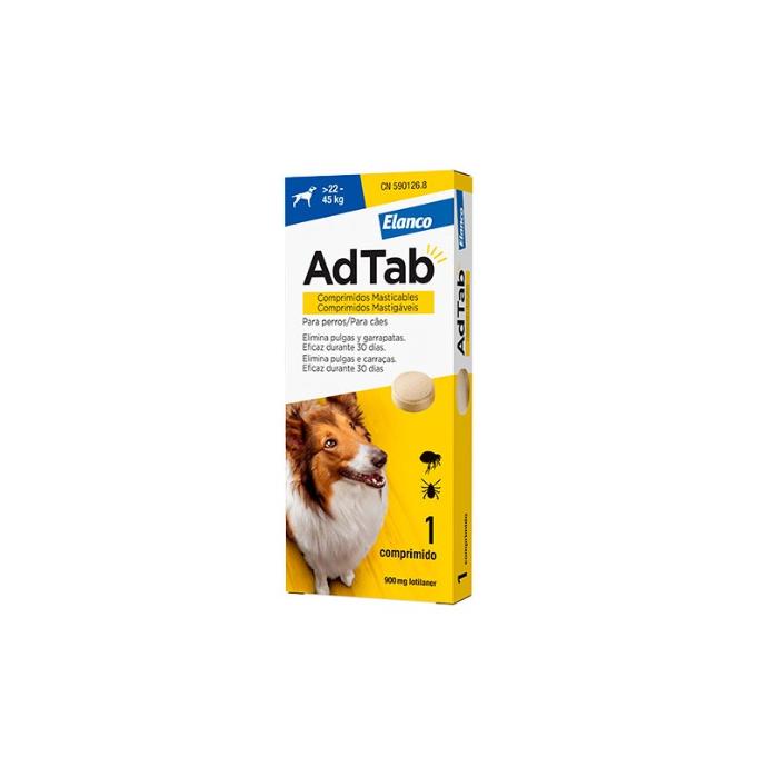 AdTab 900 Mg Perro 22-45 Kg.(Administrado bajo prescripción veterinaria)