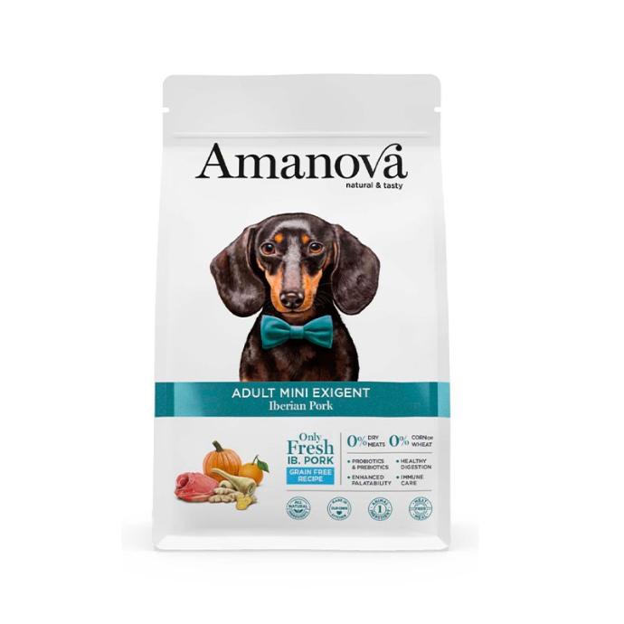 Amanova Adult Mini Exigent Iberian Pork & Calabaza 7 Kg.