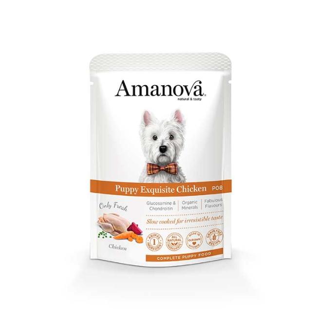 Amanova WET Puppy Exquis Chicken Pouch 300 grs. 