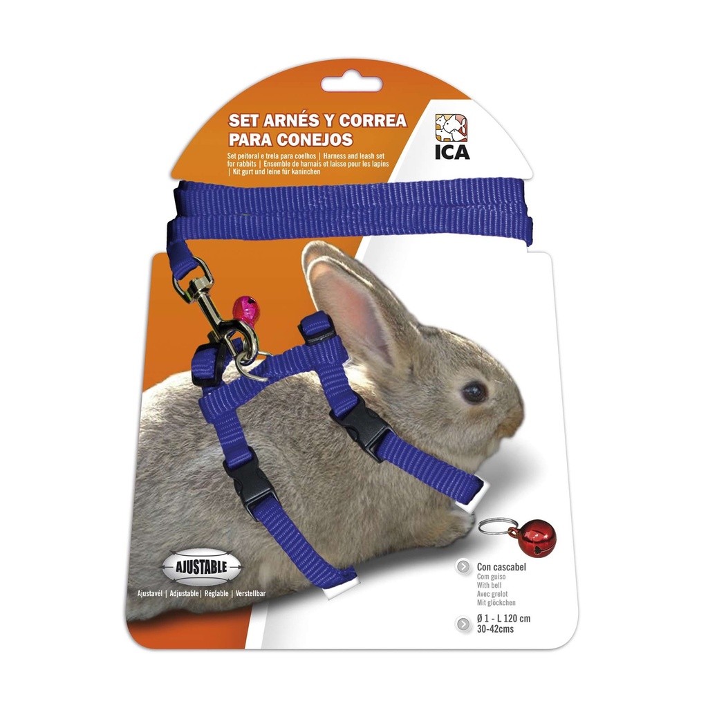 Arnés Azul para Conejos