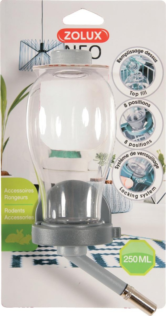 Biberon Roedores 250 ml. Neo GRI 