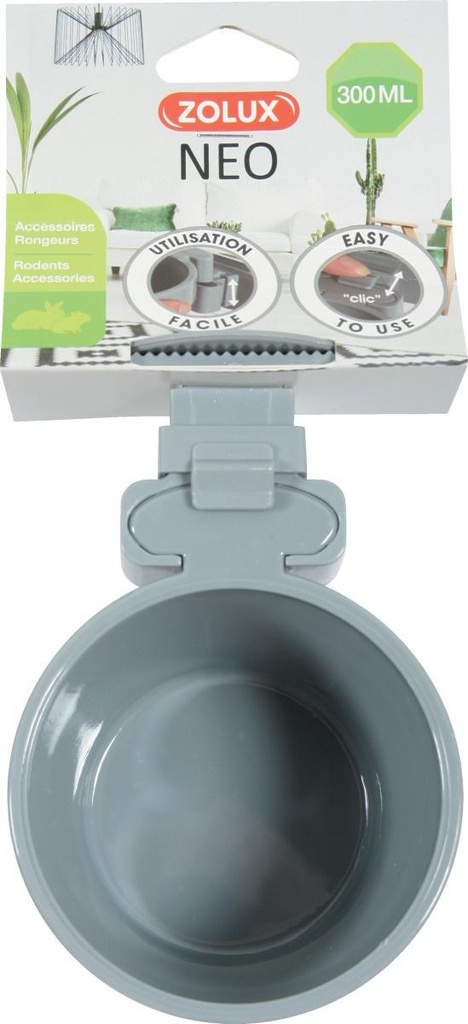 Comedero Plastic. Neo 300 ml. gri