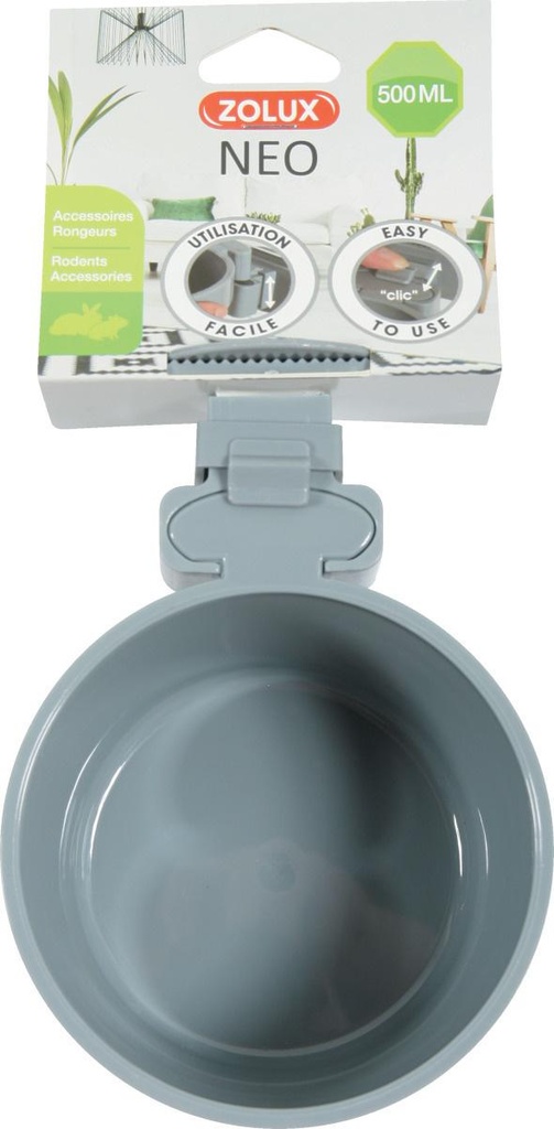 Comedero Plastic. Neo 500 ml. gri