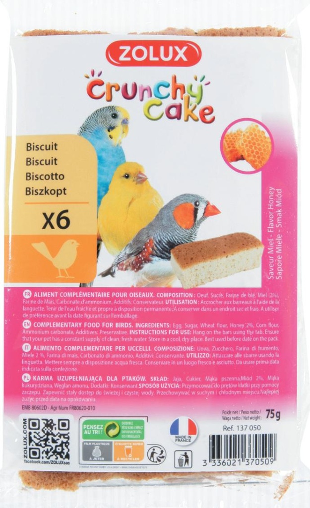 Crunchy Cake Galletas Miel X6