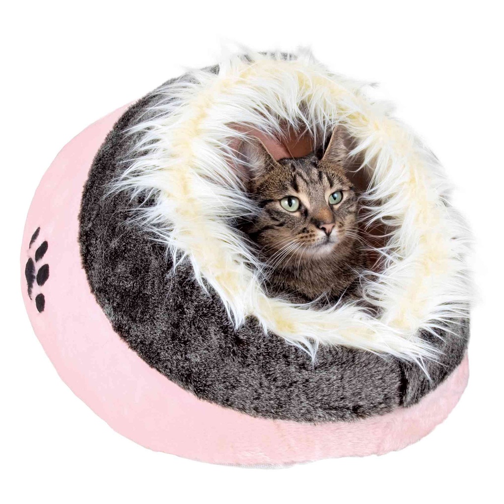 CUEVA SUAVE MINOU, 35X26X41 cm. ROSA-GRIS