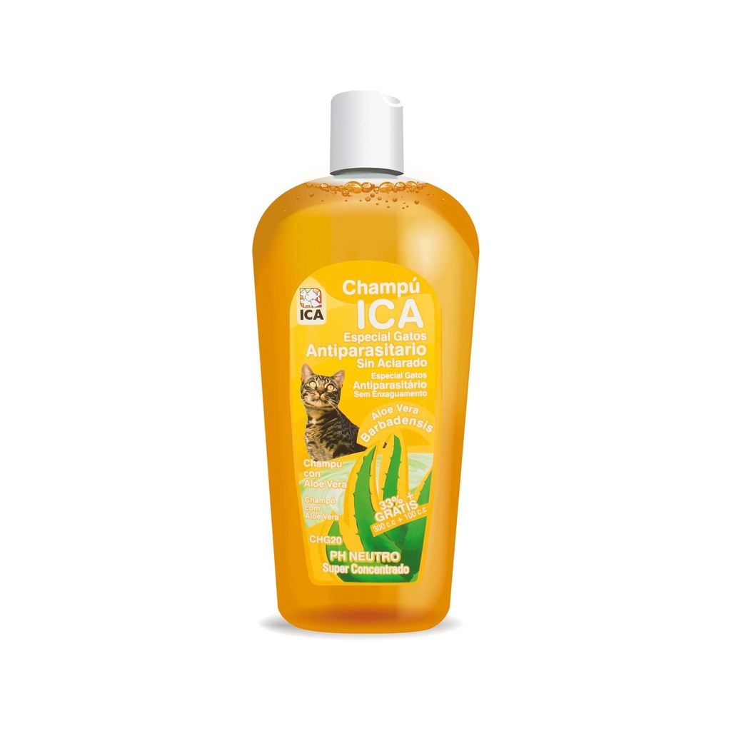 Champú Gato antipar. sec. Aloe 400c