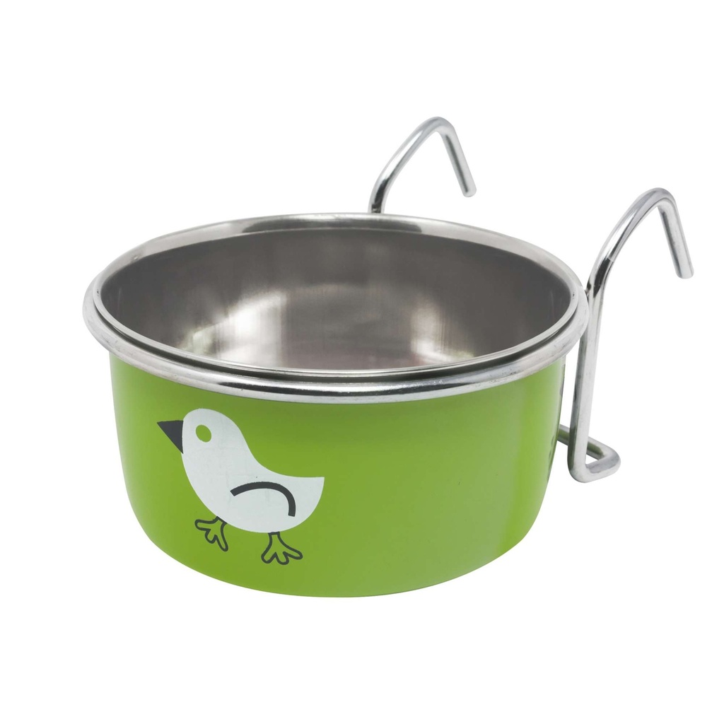 Comedero ac. colgador jaula 200 ml.