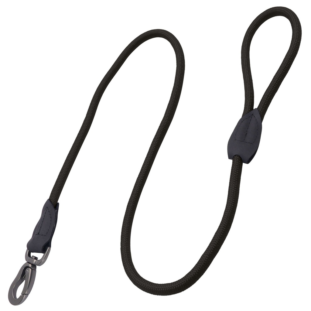 Correa redonda negro 1,3X120 cm.  