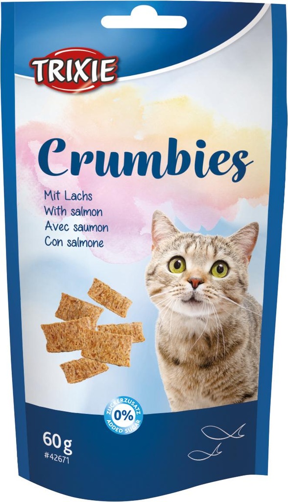 Crumbies con Salmón y Taurina 60 grs.
