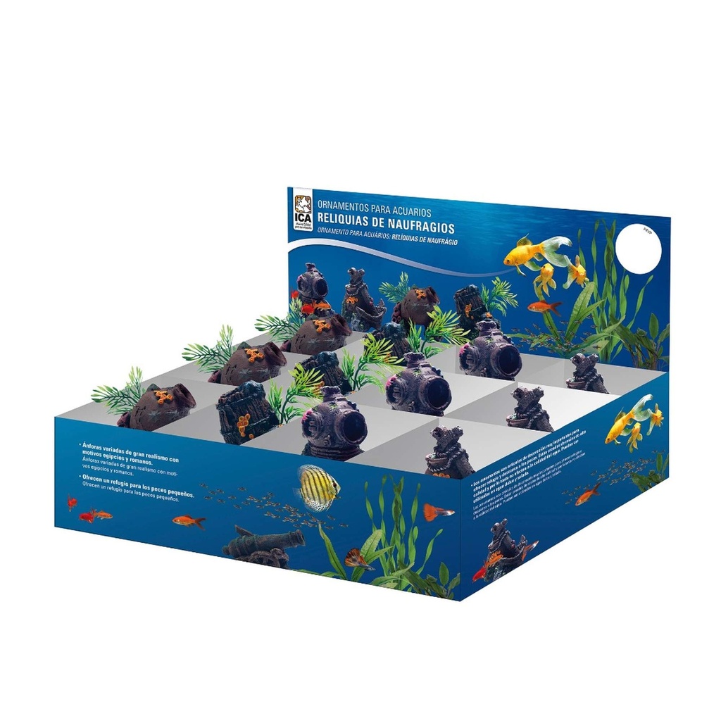 Display con 12 Reliquias Naufragios