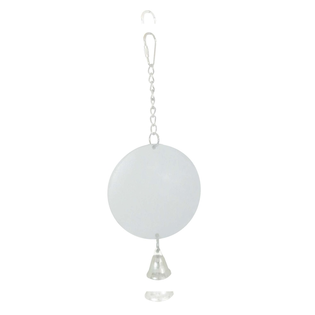 Espejo metal c/camp. redondo 25x10