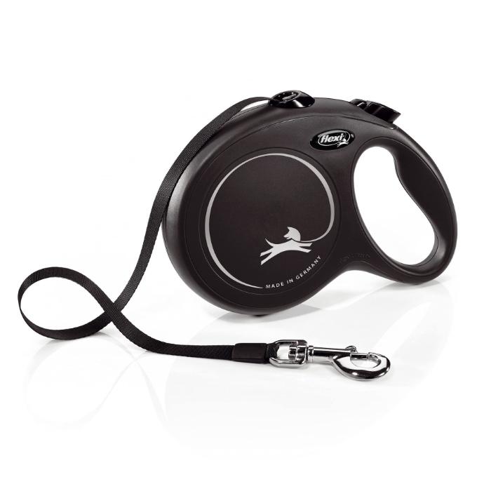 Flexi Classic,L, Cinta,8 m, Hasta 50 Kg. Negro