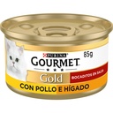 Gourmet Gold Bocadi en Salsa con Pollo/Higado 85g