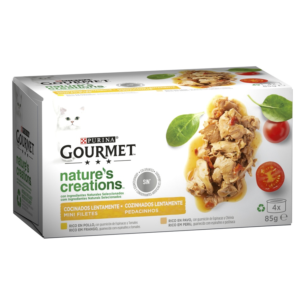 Gourmet Nature´s Creations pll&pv 4x85 grs. 