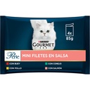 Gourmet Perla en Salsa,Buey,Pollo,Conejo,Salm. 4x85g
