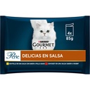 Gourmet Perle Delicias en salsa Pollo/Buey 4x85gr
