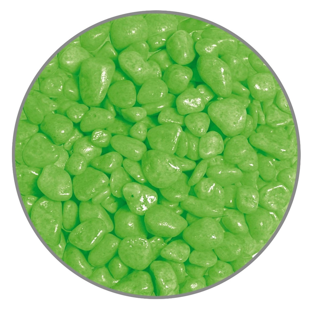 Grava Premium Neon Verde 7mm 2 Kg.