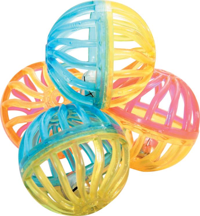 JUGUETE ESFERAS CASCABEL4CM X4