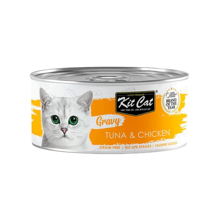Kit Cat Lata Gravy - Atun & Pollo 70 grs.  