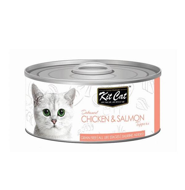 Kit Cat Lata Toppers - Pollo & Salmon 80 grs.  