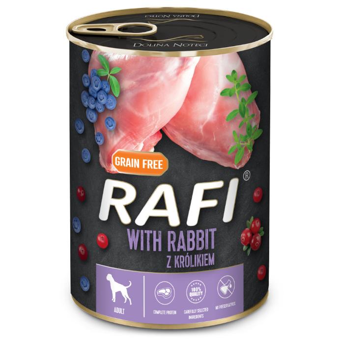 Rafi Dog Pate GF Conejo y Arandanos,Can 400 grs.  