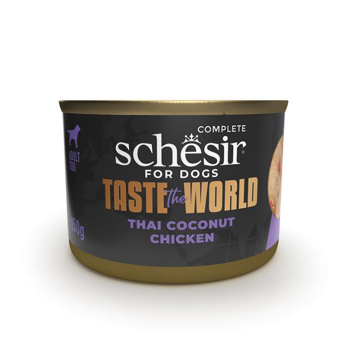 SCH DOG TASTE WORLD LATA POLLO THAI+COCO 150GR