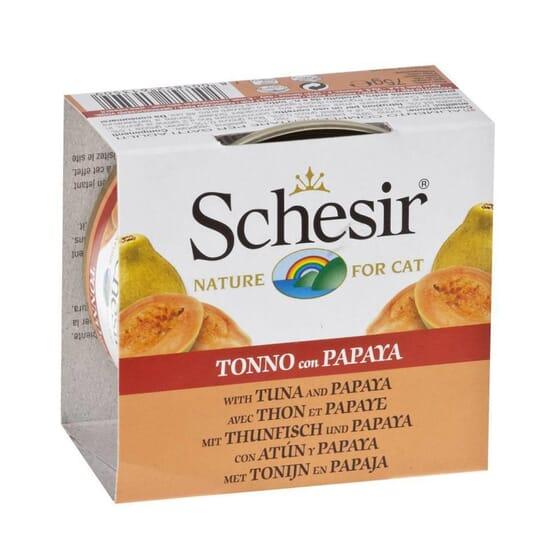 Schesir Gato Atún+Papaya 75 Grs.