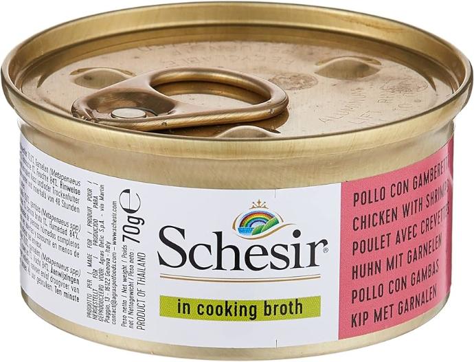 Schesir Gato Pollo+Gamba Caldo 70 grs.