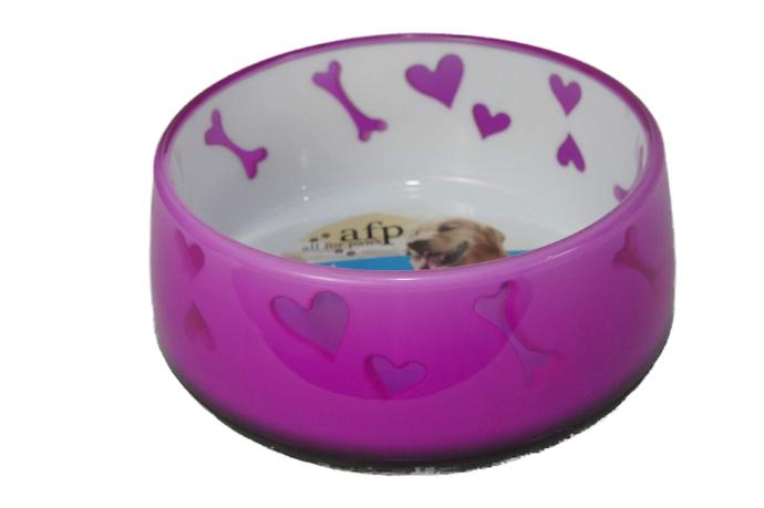 [049233] A.F.P. Comedero Puppy Love T-S 300ml. Rosa