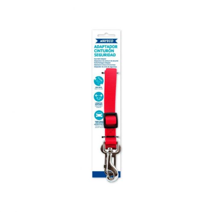 [PE68865] Adaptador-Cinturon Seguridad 20mm Rojo
