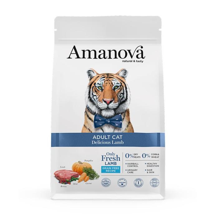 [S-AMA24LA5B] Amanova Adult Cat Delicious Lamb& Calabaza 1,5 Kg.