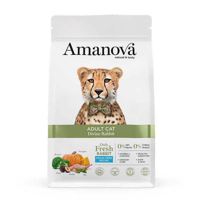 [S-AMA25RA5B] Amanova Adult Cat Divine Rabbit&Calabaza 1,5 Kg. 