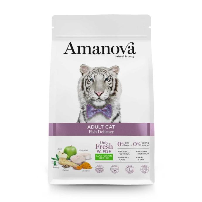 [S-AMA23WF5B] Amanova Adult Cat Fish Delicacy& Quinoa, 1,5 Kg. 