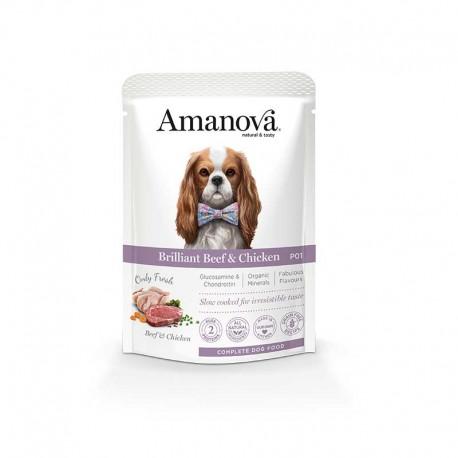 [S-AMT53BC1A] Amanova WET Adult Beef & Chicken Pouch 100 grs.