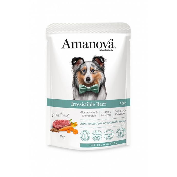 [S-AMT60BM1A] Amanova WET Adult Irresitib Beef  Pouch 100 grs.