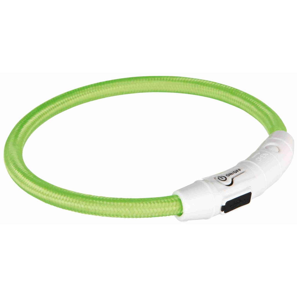 [12700] Aro con Luz Flash USB, XS-S, 35 cm/ 7mm Verde 