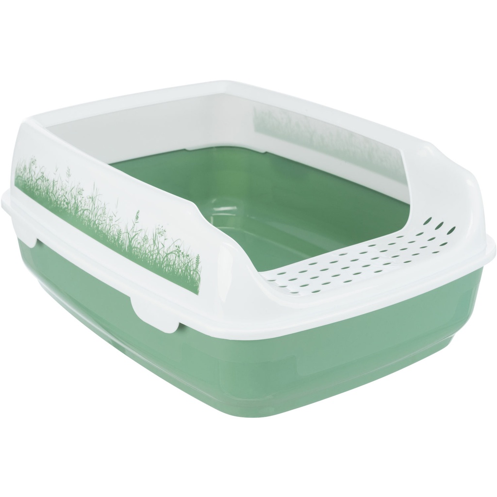 [40398] Bandeja Hig.Delio. Con borde.38×20×50cm. Verde/Bla. 