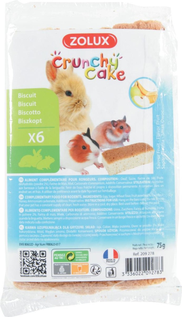 [209278] Crunchy Cake x6 Manzana/Platano