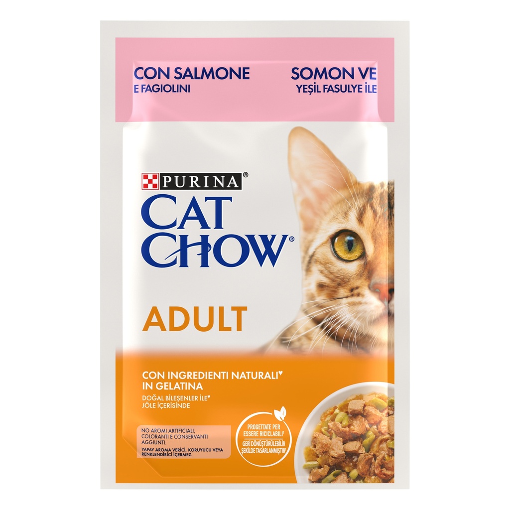 [12527741] Cat Chow Adult Salmon y Judias 85 grs. 