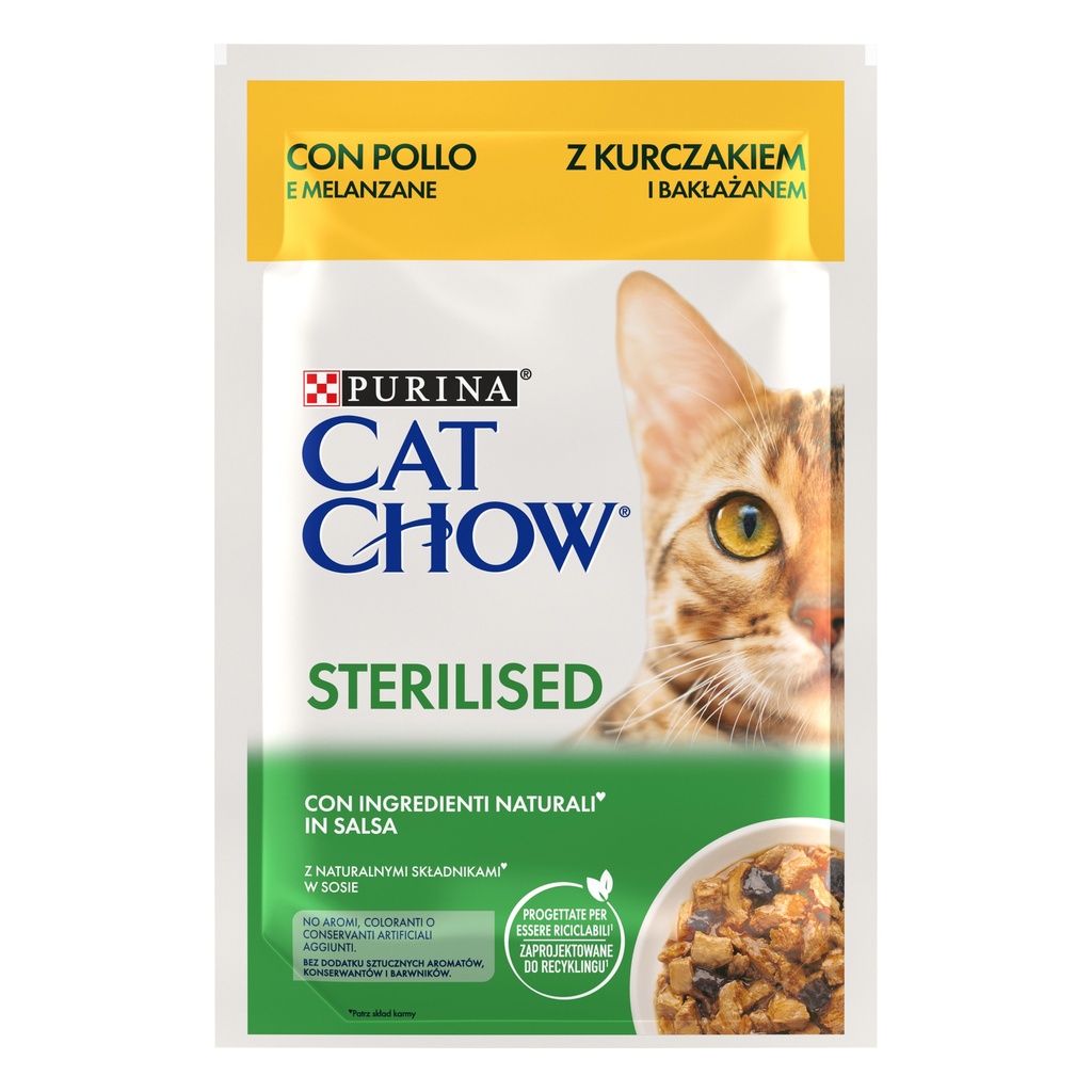 [12527740] Cat Chow Sterilised Pollo&Abg 85 grs.  
