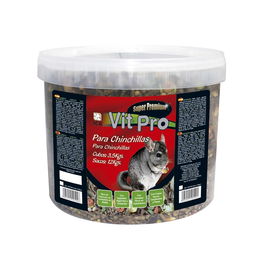 [VITP544] Chinchillas Vit Pro Cubo  3.5 Kgs.