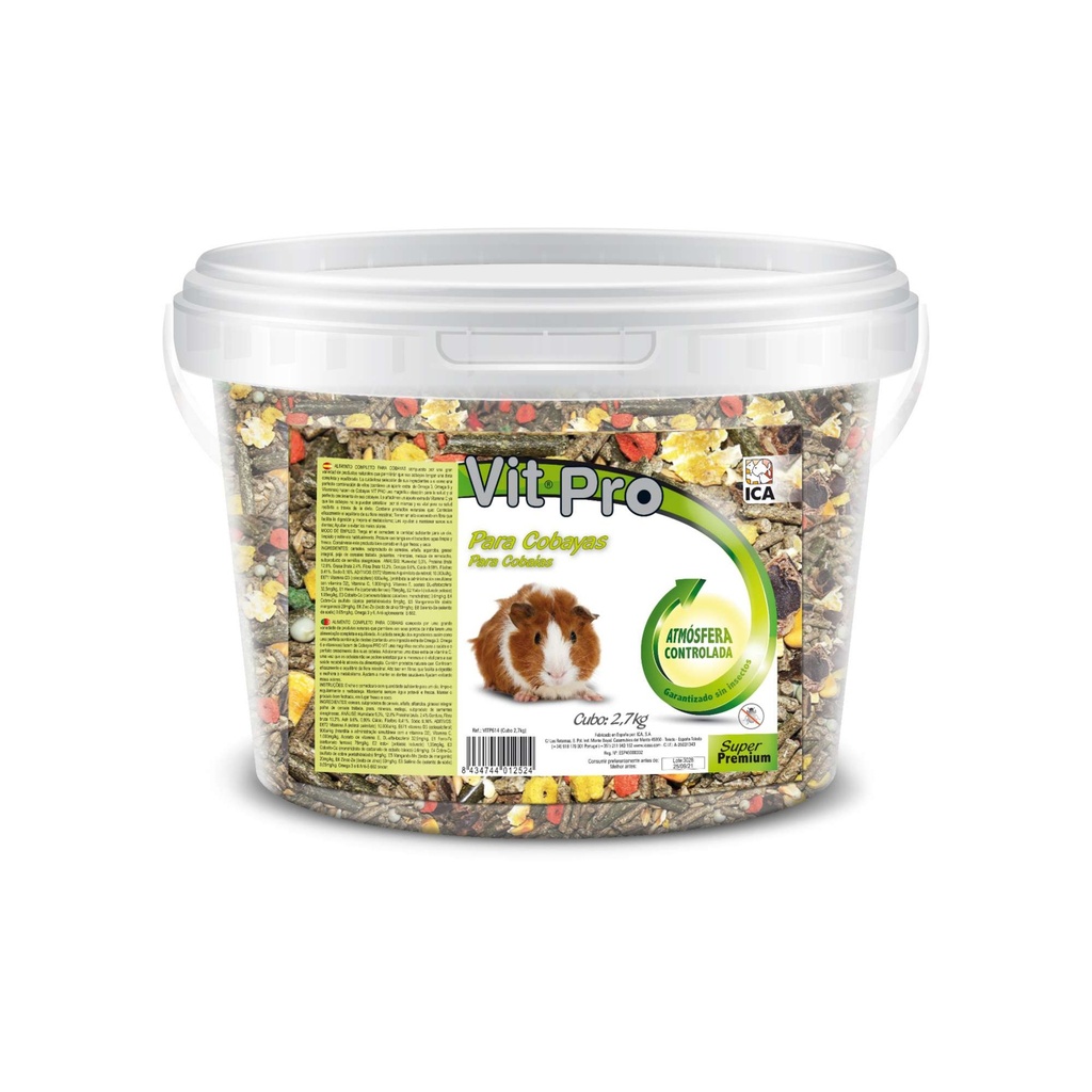 [VITP614] Cobayas Vit Pro Cubo A.C. 2,7 Kgs.  