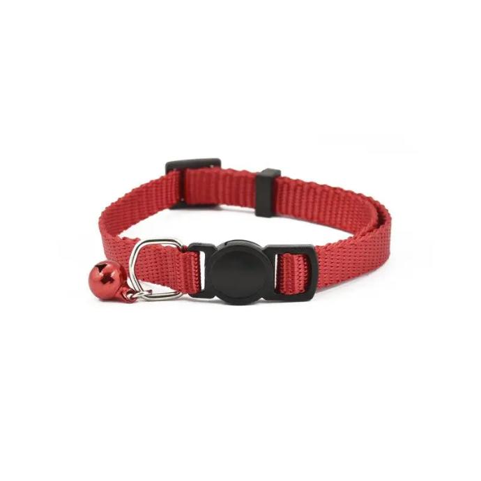 [GA80102] Collar Gato Basic Rojo 10m/mx22-33 cm.  