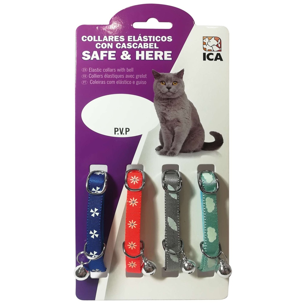 [CLK145] Collar Gato Estampado refl.