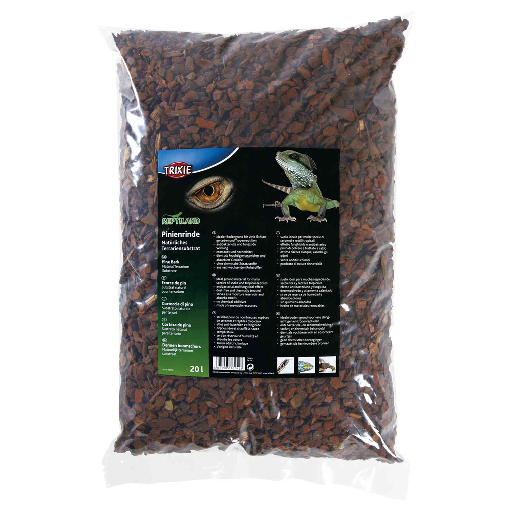 [76142] Corteza Pino. Sustrato Natural Terrario. 20 L