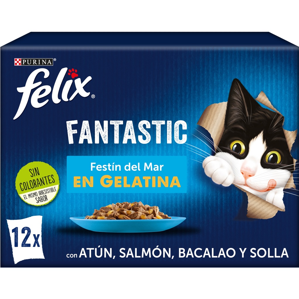 [12480826] Felix Fantastic Festin Del Mar en Gelatina 12x85 grs.